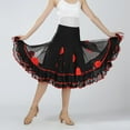 thumbnail image 2 of Large swing women flamenco skirt dress maxi skirt dance skirt dance dresses, 2 of 8