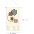 thumbnail image 5 of Maydear Macrame Woven Wall Hanging Tapestry- Boho Chic Bohemian Geometric Art Decor - Beautiful Apartment Dorm Room Door Decoration-Northern European Tapestry, 19.7" W×35.4" L, 5 of 5
