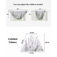 thumbnail image 6 of Waterfall Valances for Windows, Lavender Floral Kitchen Sheer Valance Curtains, Spring Flowers Botanical Plants Rod Pocket Elegant Swag Valances for Living Room Bedroom, 47.2"x38.5", 2 Panel, 6 of 8