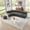 Black, variant on 116.5'' Curved Modular Sectional Sofa for Living Room, Chenille, Dark Gray Boneless Couch, No Assembly Needed, Movable Ottoman for Flexible L-Shape, Portable for Small Apartments, No Walkway Blockage