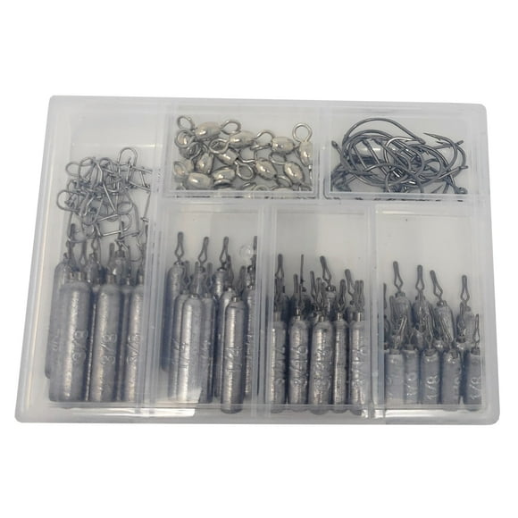 Reaction Tackle- Lead Drop Shot Weights - dropshot sinkers, 101 Piece kit