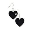 thumbnail image 3 of Delight Jewelry Acrylic 1" Black Heart Silver tone Infinity French Earrings, 3 of 4