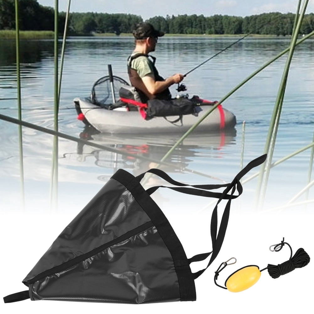BUZIFU Ancre Pliable Kayak 1.5 Kg – Kit Complet Grappin 4 Dents Acier Carbone + 12 M Corde + Sac, Pour Kayak, Canoë, Paddle