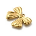 thumbnail image 2 of 2pcs 304 Stainless Steel Pendants Bowknot Charm Ion Plating(IP) golden 20x24.5x3mm Hole: 1.4mm, 2 of 3