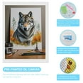 thumbnail image 3 of Diamond Art Kits for Adults, Wolf Autumn Forest Portrait Art 5D Diamond Painting Kits for Adults Beginners, DIY Full Drill Diamond Painting, Gem Art and Crafts 12x16, 3 of 7