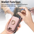 thumbnail image 3 of Allytech iPhone 12 Case, Detachable Magnetic Wallet Case with Card Holder & Ring Stand, Support Car Mount, Premium PU Leather Shockproof Durable Protective Slim Case Cover - Pink, 3 of 11