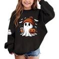 thumbnail image 3 of OGLCCG Halloween Sweatshirt for Girl Ghost Pumpkin Prints Cute Crewneck Long Sleeve Tops Festival Pullover Tops,Size 11, 3 of 6