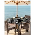thumbnail image 3 of Outdoor Tablecloths with Umbrella Hole & Zipper, Sage Green Black Stripes 54x54 Inch Square Tablecloths, Grey Abstract Gradient Striped Waterproof Table Cloth, Patio/Pool/Picnic Table Covers, 3 of 8