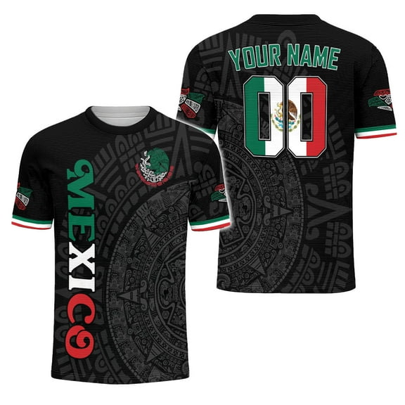 Personalized Name Number Mexico Soccer Jersey, Custom Mexican Soccer Jersey, Mexican Football Jersey Uniforms for Team (S)