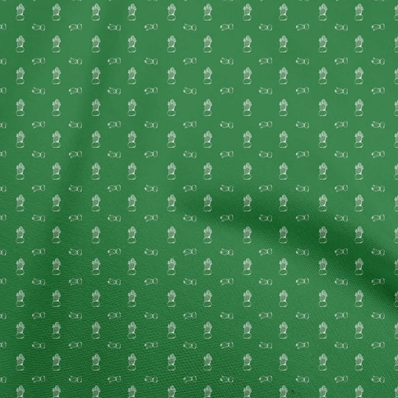 oneOone Velvet Green Fabric Cactus Quilting Supplies Print Sewing Fabric By The Yard 58 Inch Wide