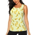 thumbnail image 1 of Fotbe Bananas Blusas Sin Mangas para Mujer – Estilo Casual, Corte Suelto, Slim-Fit, Cuello Redondo Deportivo, Tops de Verano para Gimnasio y Yoga-Medium, 1 of 7