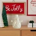 thumbnail image 6 of Luminous Ceramic Christmas Deer Snowman Decoration with Soft White Glow for Holiday Scenes, 6 of 6