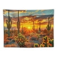 thumbnail image 5 of Shiartex  Arizona Desert Tapestry Saguaro Cacti Mountains Tapestry for Bedroom Aesthetic Phoenix Sunset Landscape Pictures Nature Scenery Tapestries Wall Hangings for Room  50x40inch, 5 of 6