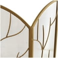 thumbnail image 5 of DecMode 25" x 31" Brass Metal Branch 3 Panel Tree Fireplace Screen with Mesh Netting, 1-Piece, 5 of 14