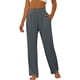 thumbnail image 1 of MKLEKYY Leggings - Paquete de 3 - Pantalones de yoga para mujer con bolsillos, cintura alta, cómodos, con cordón, holgados, de pierna ancha, 1 of 3