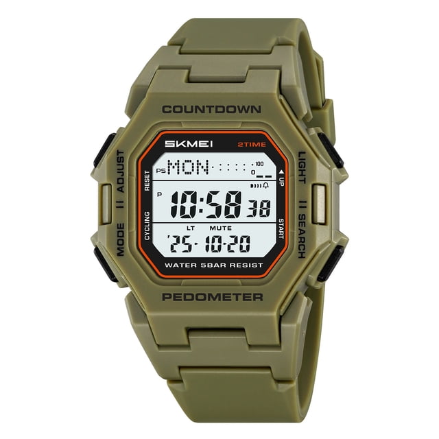Birdeem Montre de Sport Numérique pour Hommes, Résistante à l'Eau avec Affichage Lumineux, Montre Robuste pour Randonnée Course Entraînement Physique