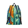 thumbnail image 2 of Naloa Bright Paper Cactus Scene Canvas Backpack for Men Women Rucksack Casual Travel Daypack College Tote Satchel Bookbag for Teens-Medium, 2 of 7