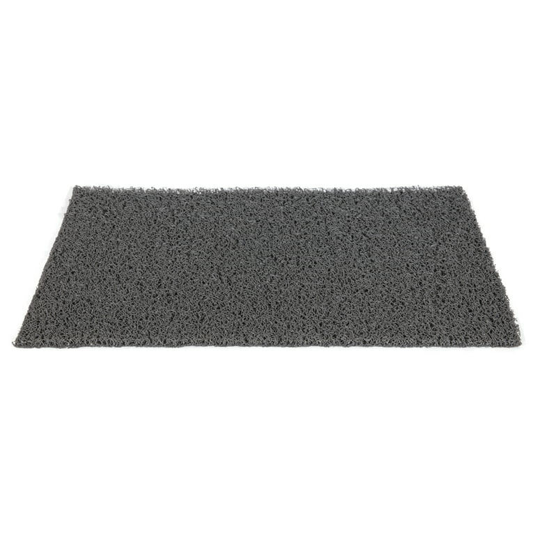 Ottomanson Easy Clean, Waterproof Non-Slip Boot Tray and Doormat Bundle  Indoor/Outdoor Rubber Doormat, 18 x 28, Gray 