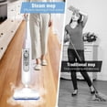 thumbnail image 6 of 2-in-1 Steam Mop with Carpet 400ml Water Tank, 20-Second Fast Heat-Up, 2 Adjustable Steam Levels, Lightweight Hardwood Floor Cleaner for Tile, Laminate & Carpet Refresh, 6 of 10