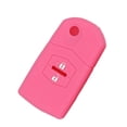 thumbnail image 4 of 2 Buttons Remote Keyless Silicone Automobile Key Case Shell For M3 M6 Pink, 4 of 8