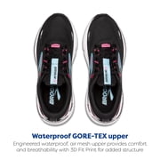 Brooks Women’s Adrenaline GTS 23 GTX Waterproof Supportive Running Shoe - Black/Knockout Pink/Aqua - 7 Medium