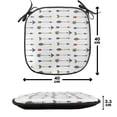 thumbnail image 4 of Arrow Chair Seating Cushion Set of 2, Colorful Pattern Eastern Arrows Traditional Cultural Design, Seat Pads for Office with Anti-slip Backing, 16"x16", Multicolor, by Ambesonne, 4 of 7