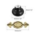 thumbnail image 2 of Ceramic Drawer Knobs, 4Pcs Vintage Handles Pulls 32mm/1.26" Dia. Knob, W Base and Screws, Black, 2 of 6