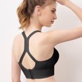 thumbnail image 5 of Women's Sports Bras Large Size Sports Underwear Beautiful Back No Steel Shockproof Bra Vest Type Fitness Bra Bras for Women No Underwire Black XL, 5 of 7
