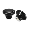 thumbnail image 4 of 38x28mm Ceramic Drawer Knobs, 5 Pack Mushroom Shape Door Pull Handles Black, 4 of 6