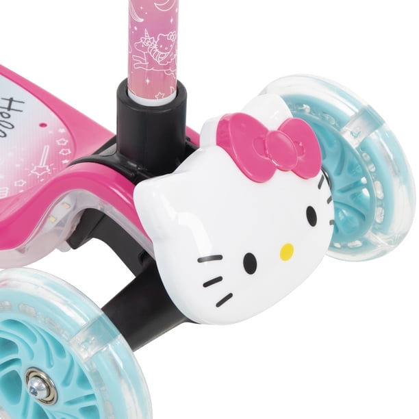 Hello Kitty 3-Wheel Pink Kick Scooter for Indoor Playgrounds