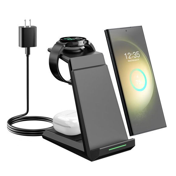 Cargador inalámbrico NANAMI 3 en 1 para Samsung Galaxy y más
