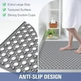 thumbnail image 4 of Large Shower Mat 47x 32 TPE Shower Mat Non Slip Heavy Shower Floor Mat With Drain Holes And Suction Cups No Odor Shower Mats For Inside Shower For Elderly Bathroom DGrey, 4 of 7