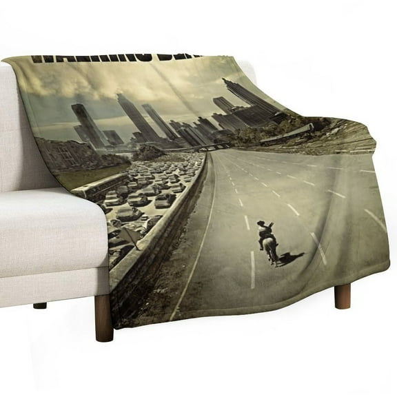The Walking Dead Poster Luxury Flannel Blanket - Super Soft Anti-Static Plush Warm Blanket for Sofa Bed - Extra Large Cozy Blanket for Men and Women, Home Decor Gift.