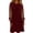 Wine, variant on Women's Sequin Glitter Dress with Sheer Mesh Sleeves, Long Sleeve Round Neck Bodycon Midi Dress, Sparkly Evening Dress for Party, New Year, Club and Special Occasions Black L