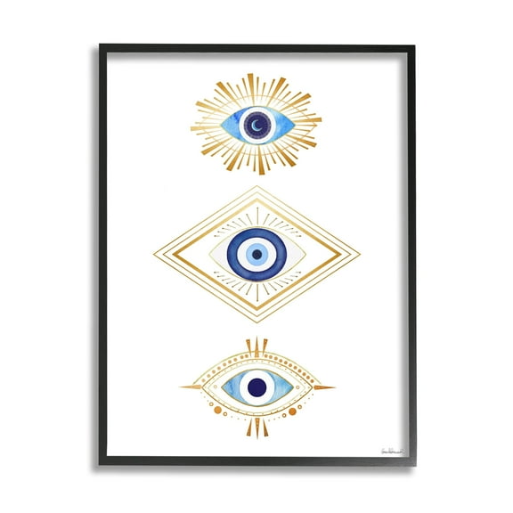 Stupell Industries Eye Of Providence Abstract Deco Arrangement Vivid Blue, 16 x 20, Design by Amanda Greenwood
