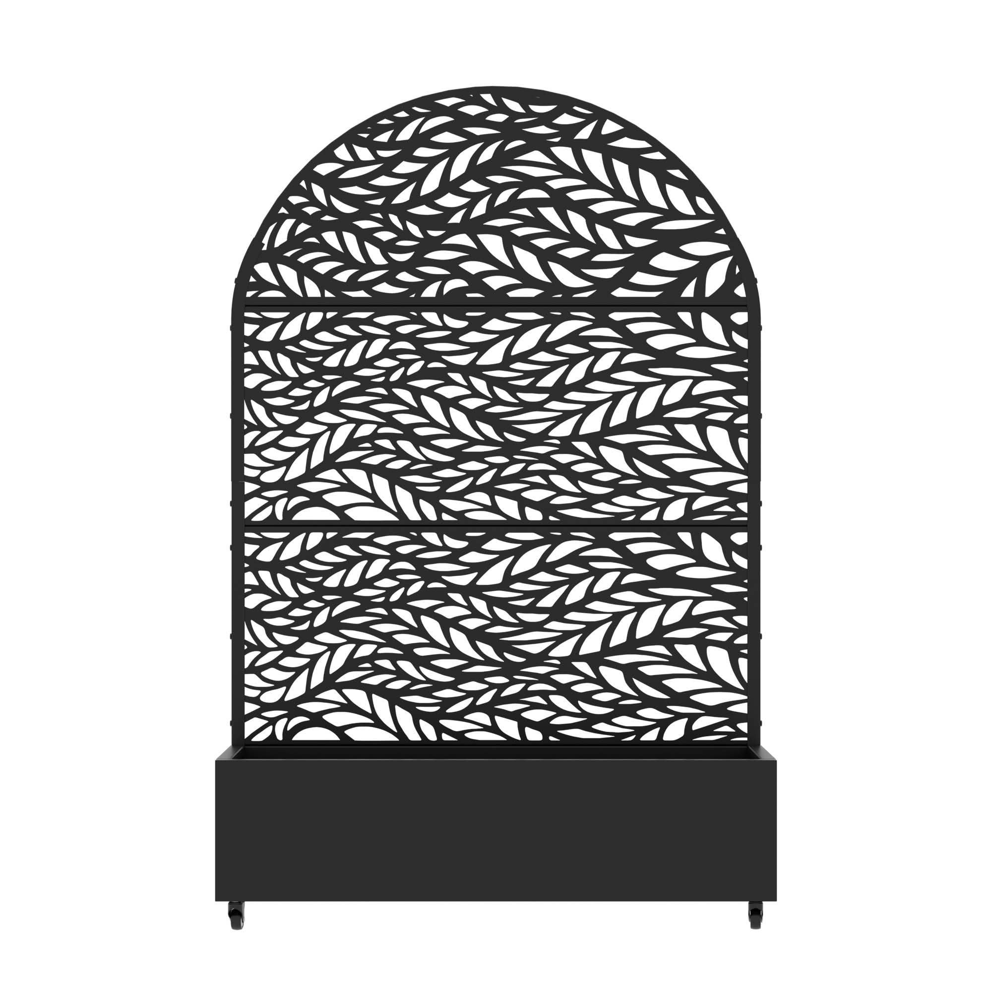 MAYEERTY Metal Arched Raised Garden Bed with Trellis Outdoor Planter Box Patio Backyard Vertical Climbing Plant Grow Bed, 72×47.2×15.7in