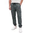 thumbnail image 5 of INSPIRE CHIC Men's Cargo Pants Elastic Waist Tapered Cuffs Multi Pocket Jogger Trousers 28 Gray, 5 of 6