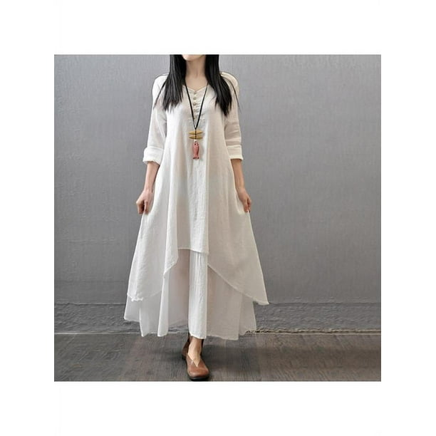 Womens Dresses Italian Linen Dresses Ebay Pinterest Maxi Dress, Cotton Linen  Dresses, Long Sleeve Dress
