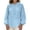 Light Blue tops for women #1, variant on Women Bubble Sleeve Blouse, Ruffled Round Neck Long Lantern Sleeve Loose Shirt, Textured Flowy Tunic for Vacation and Casual Dinner Black,L