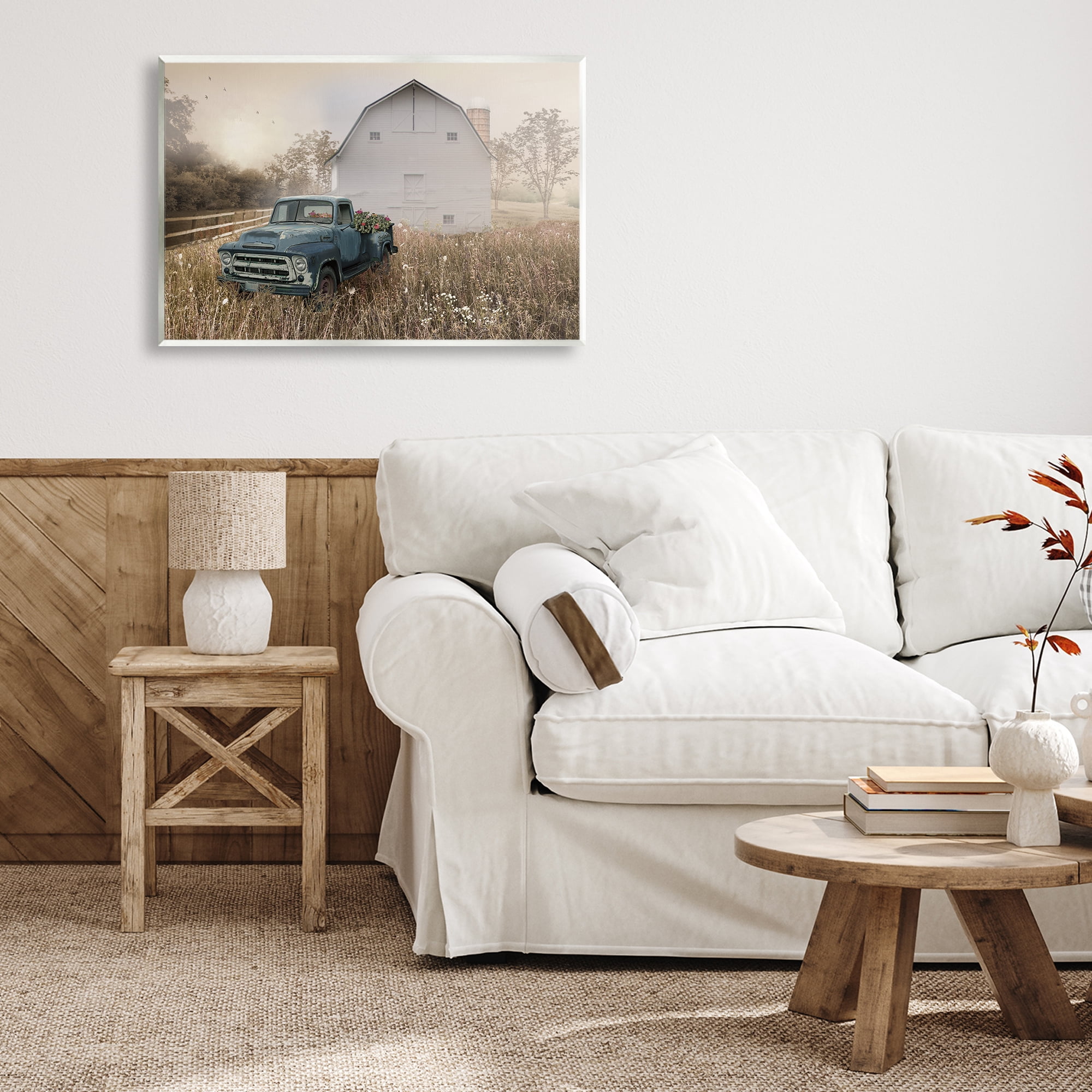 Stupell Industries Vintage Pickup in Wildflowers Wall Plaque Art, design by Nan