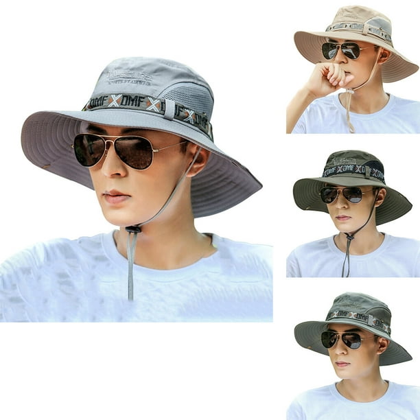Men Fishing Hat Breathable Summer Cotton UV men cap Men outdoor Protection Fishing  Cap Unisex Couple Cap Fashion Casual Sun-proof Hat 