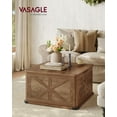 thumbnail image 2 of Farmhouse Coffee Table with Storage, Square Coffee Table for Living Room, Center Table with Flip-Top Lids, Honey Brown, 2 of 7