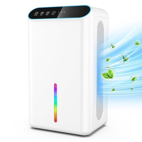 Dehumidifier for Basement (85 OZ, 800 sq ft) Quiet Dehumidifiers for Home, Auto Shut-Off, Sleep Mode, 3 Gear Timer(8H,16H,24H), Small Dehumidifier for Bedroom, Bathroom with Drain Hose (Deep White)