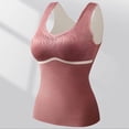 thumbnail image 2 of YWDJ Tank Top for Women with Built in Bra Plus Size Woman's Solid Color Derong Warm Vest With Chest Cushion Sleeveless Skinny FitTopRedXXL, 2 of 3