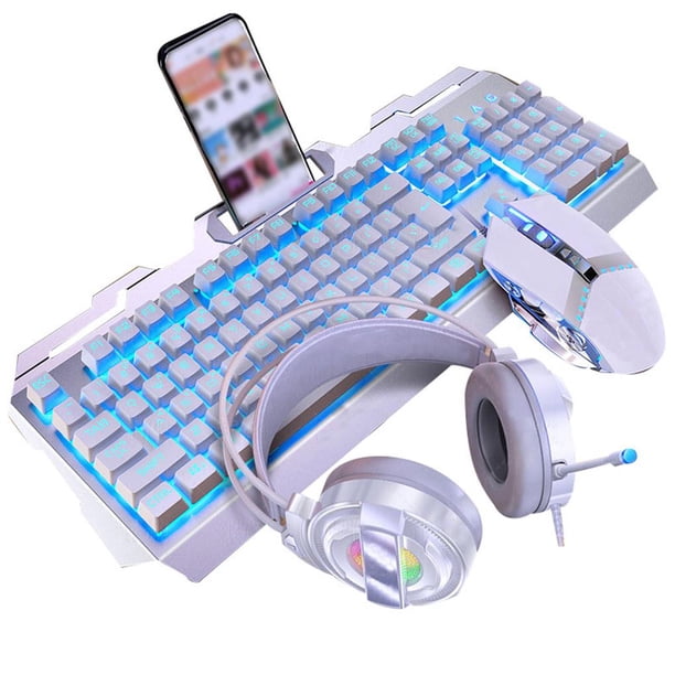 Inteprter Juego Teclado Ratón Auricular Conjunto De Juego De Ratón Mecánico Real Juegos de teclado y mouse para computadora Numero 3
