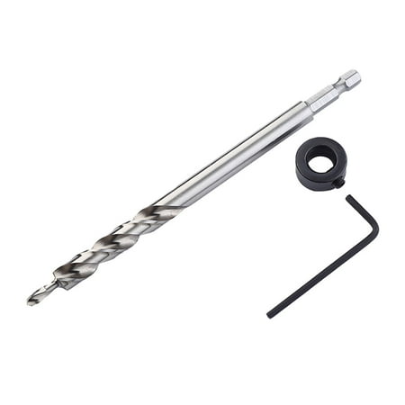 

WANYNG Woodworking Tools 3/8inch For Wood Step Hole Joinery Drill Drilling 9.5mm Pocket Woodworking Tools & Home Improvement drill second-order Silver
