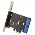 thumbnail image 4 of Rollbacks & More 2X PCI Express USB 3.0 19 Pin Expansion Card PCIE 1X to 2 Ports 3 Adapter Internal USB3 20Pin Hub Header, 4 of 10