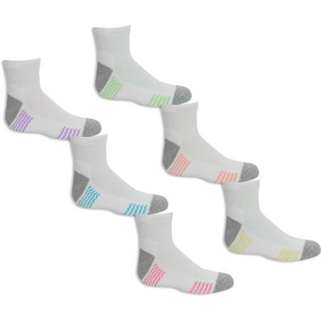 Fruit of the Loom Girls Value Pack Ankle Socks - 6 Pairs