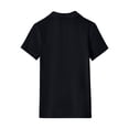 thumbnail image 4 of Gibobby Blusas Termicas Dama Mujeres Cremallera Casual Camisas diarias Cuello en V Manga corta Camiseta Tops Túnica Blusa delgada（Negro， M), 4 of 5