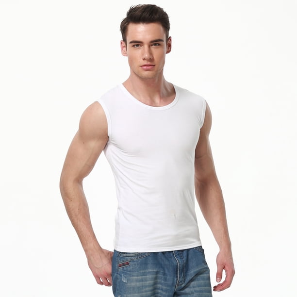 Chaleco ajustado de algodón sin mangas para hombre, 1/3 piezas, con Color de fondo, para ejercicio cómodo y fitness, camiseta sin mangas con